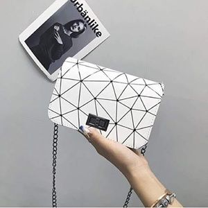 White Geometric Crossbody NWT